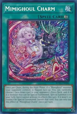 Yugioh! Mimighoul Charm - ROTA-EN096 - Secret Rare - 1st Edition Near Mint, Engl - Image 1