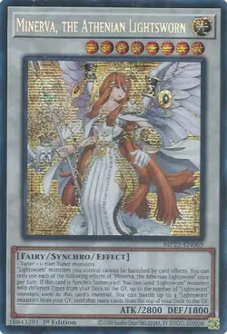 Yugioh! Minerva, the Athenian Lightsworn - MP25-EN069 - Prismatic Secret Rare - - Image 1