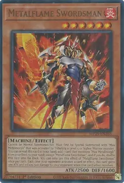 Yugioh! Metalflame Swordsman - MP25-EN265 - Ultra Rare - 1st Edition Near Mint, - Image 1