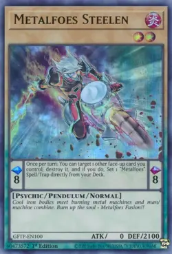 Yugioh! Metalfoes Steelen - GFTP-EN100 - Ultra Rare - 1st Edition Near Mint, Eng - Image 1