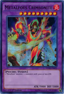 Yugioh! Metalfoes Crimsonite - PEVO-EN053 - Super Rare - 1st Edition Near Mint, - Image 1
