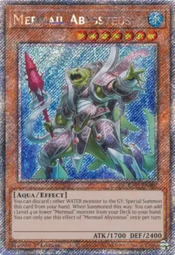 Yugioh! Mermail Abyssteus - RA03-EN007 - Platinum Secret Rare - 1st Edition Near - Image 1