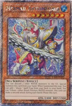 Yugioh! Mermail Abyssmegalo - RA04-EN191 - Platinum Secret Rare - 1st Edition Ne - Image 1