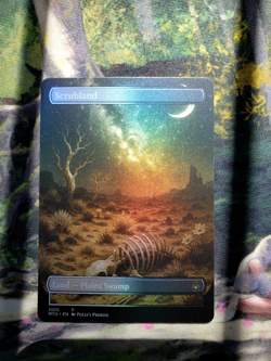 Scrubland FOIL Dual Land Plains Swamp Proxy Card Custom Space Fantasy Art Design - Image 3