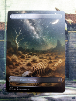 Scrubland FOIL Dual Land Plains Swamp Proxy Card Custom Space Fantasy Art Design - Image 4