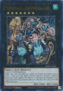 Yugioh! Mermail Abyssgaios - RA04-EN065 - Ultra Rare - 1st Edition Near Mint, En - Image 1
