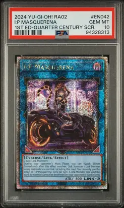I:P Masquerena Yugioh 2024 RA02-EN042 Quarter Century Secret Rare 1st PSA 10 - Image 1
