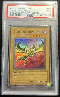 Curse Of Dragon 1st Edition (Wavy) LOB-066 PSA 9 Yu-Gi-Oh! - Image 1