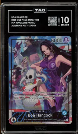 One Piece CCG Boa Hancock PSA Magazine Exclusive Promo OP07-038 TAG 10 Gem Mint - Image 1