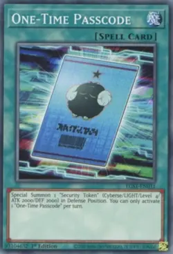 Yugioh! One-Time Passcode - EGS1-EN031 - Common - 1st Edition Near Mint, English - Image 1