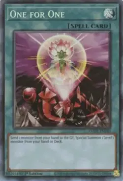 Yugioh! One for One - AMDE-EN040 - Super Rare - 1st Edition Near Mint, English - Image 1