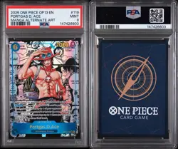 2025 One Piece OP13 EN #119 Portgas D. Ace Manga Alternate Art PSA 9 MINT - Image 3