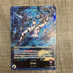 Bandai One Piece TCG Alt Art Enel Leader OP15-058 - Image 1