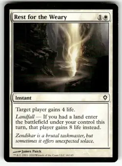 REST FOR THE WEARY #18 (COMMON) MTG WORLDWAKE - Image 1