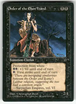 ORDER OF THE EBON HAND (RUSH) (COMMON) MTG FALLEN EMPIRES - Image 1