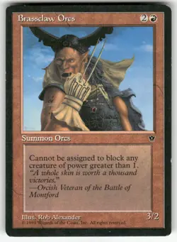 BRASSCLAW ORCS (ALEXANDER) (CLAW) (COMMON) MTG FALLEN EMPIRES - Image 1