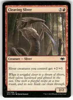 CLEAVING SLIVER #121 (COMMON) MTG MODERN HORIZONS - Image 1