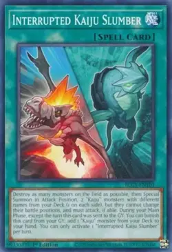 Yugioh! Interrupted Kaiju Slumber - BLC1-EN103 - Common - 1st Edition Near Mint, - Image 1