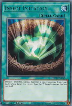 Yugioh! Insect Imitation - GRCR-EN052 - Rare - 1st Edition Near Mint, English - Image 1
