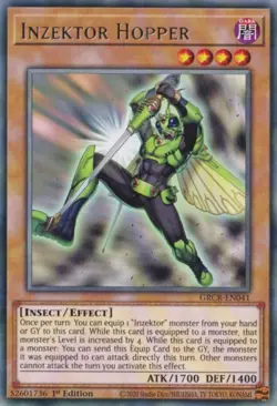 Yugioh! Inzektor Hopper - GRCR-EN041 - Rare - 1st Edition Near Mint, English - Image 1