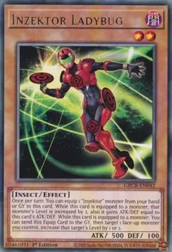 Yugioh! Inzektor Ladybug - GRCR-EN042 - Rare - 1st Edition Near Mint, English - Image 1