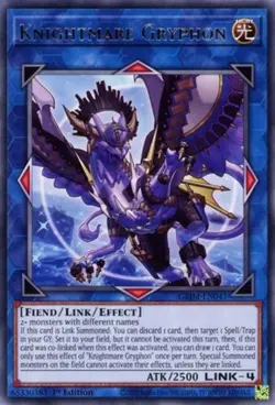 Yugioh! Knightmare Gryphon - GEIM-EN041 - Rare - 1st Edition Near Mint, English - Image 1