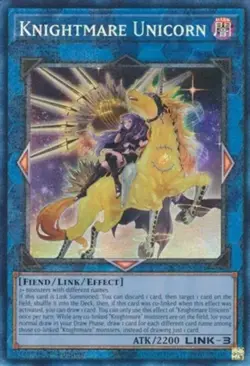 Yugioh! Knightmare Unicorn (Alternate Art) - RA01-EN043 - Prismatic Collector's - Image 1