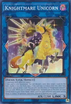 Yugioh! Knightmare Unicorn (Alternate Art) - RA01-EN043 - Super Rare - 1st Editi - Image 1