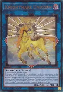 Yugioh! Knightmare Unicorn - RA01-EN043 - Prismatic Ultimate Rare - 1st Edition - Image 1