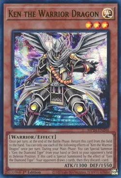 Yugioh! Ken the Warrior Dragon - MP24-EN246 - Ultra Rare - 1st Edition Near Mint - Image 1