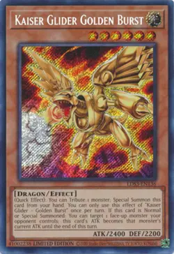 Yugioh! Kaiser Glider Golden Burst - LDS3-EN136 - Secret Rare - Limited Edition - Image 1