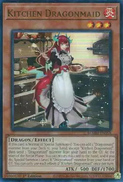 Yugioh! Kitchen Dragonmaid - BLMM-EN058 - Ultra Rare - 1st Edition Near Mint, En - Image 1