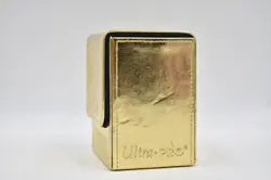 MTG Magic the Gathering Ultra Pro commander deck box gold leatherette flip box - Image 2