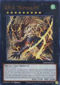 Yugioh! K9-X "Ripper/M" - BPRO-EN043 - Ultra Rare - 1st Edition Near Mint, Engli - Image 1