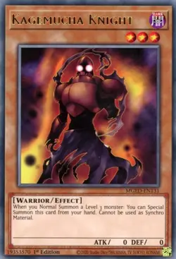 Yugioh! Kagemucha Knight - MGED-EN131 - Rare - 1st Edition Near Mint, English - Image 1