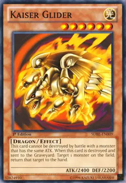 Yugioh! Kaiser Glider - SDBE-EN009 - Common - Unlimited Edition Near Mint, Engli - Image 1