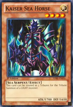 Yugioh! Kaiser Sea Horse - SDBE-EN016 - Common - Unlimited Edition Near Mint, En - Image 1
