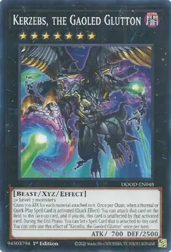 Yugioh! Kerzebs, the Gaoled Glutton - DOOD-EN048 - Common - 1st Edition Near Min - Image 1