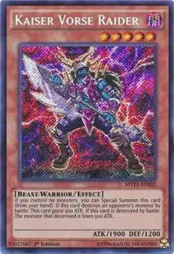 Yugioh! Kaiser Vorse Raider - MVP1-ENS02 - Secret Rare - 1st Edition Near Mint, - Image 1
