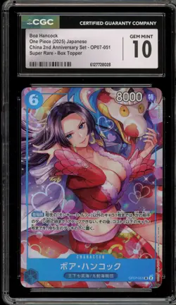 One Piece CCG Boa Hancock China 2nd Anniversary Set Japanese Bx. Topper CGC 10 - Image 1