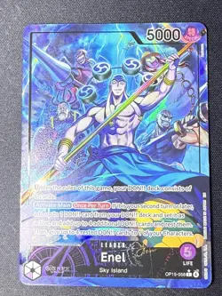 One Piece Adventure On Kami's Island Enel OP15-058 Leader Alt Art English - Image 3