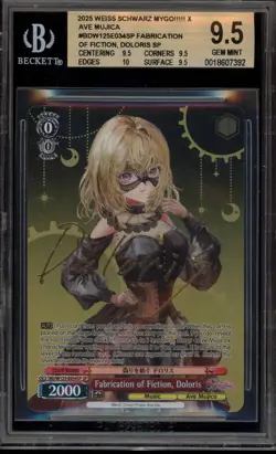 Weiss Schwarz Fabrication of Fiction Doloris BD/W125-E034SP SP BGS 9.5 - Image 1