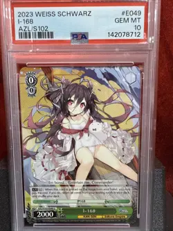 Weiss Schwarz I-168 Azur Lane AZL/S102-E049 Uncommon Graded PSA 10 - Image 1