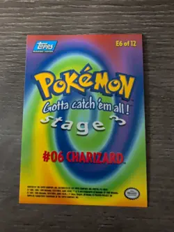 Charizard E6 of 12 Topps Movie Edition Blue Logo Pokemon Card LP - Image 2