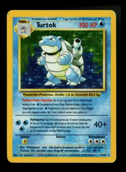 GERMAN Blastoise 2/102 Base Set 1999 Holo Rare WOTC Pokemon Card TCG Turtok - Image 1