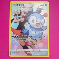Pokemon TCG Piplup Holo Full Art Cosmic Eclipse Secret Rare Card 239/236 NM - Image 1