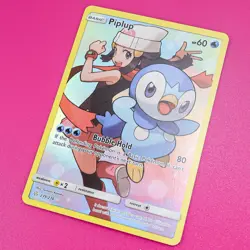 Pokemon TCG Piplup Holo Full Art Cosmic Eclipse Secret Rare Card 239/236 NM - Image 2