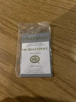 Pokemon Jigglypuff Gold Plated Burger King Trading Card Nintendo - Image 3