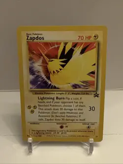 Zapdos 23/53 WoTC Vintage Black Star Promo Pokemon TCG Card 2000 - Image 1