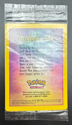 SEALED Ancient Mew Pokemon New Movie Promo Double Holo Foil Rare 1999-2000 Card - Image 1